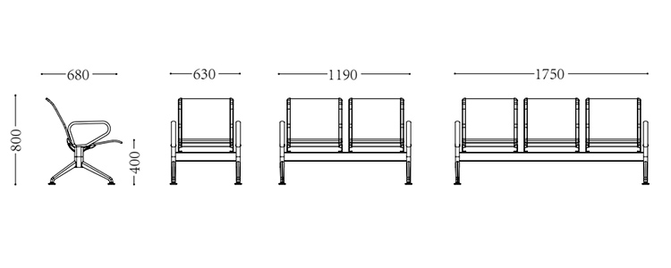 不銹鋼機(jī)場椅/等候椅-SJ629(圖2) undefined